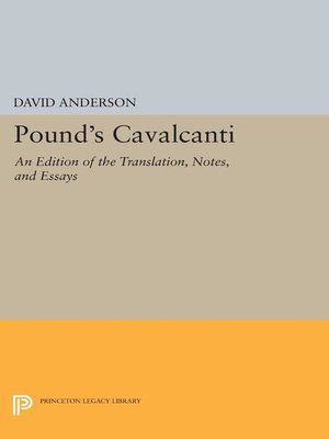 cover image of Pound's Cavalcanti